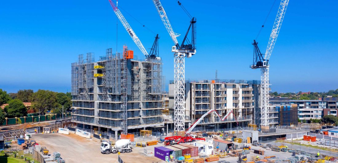 A time-lapse video capturing the construction progress at a site.