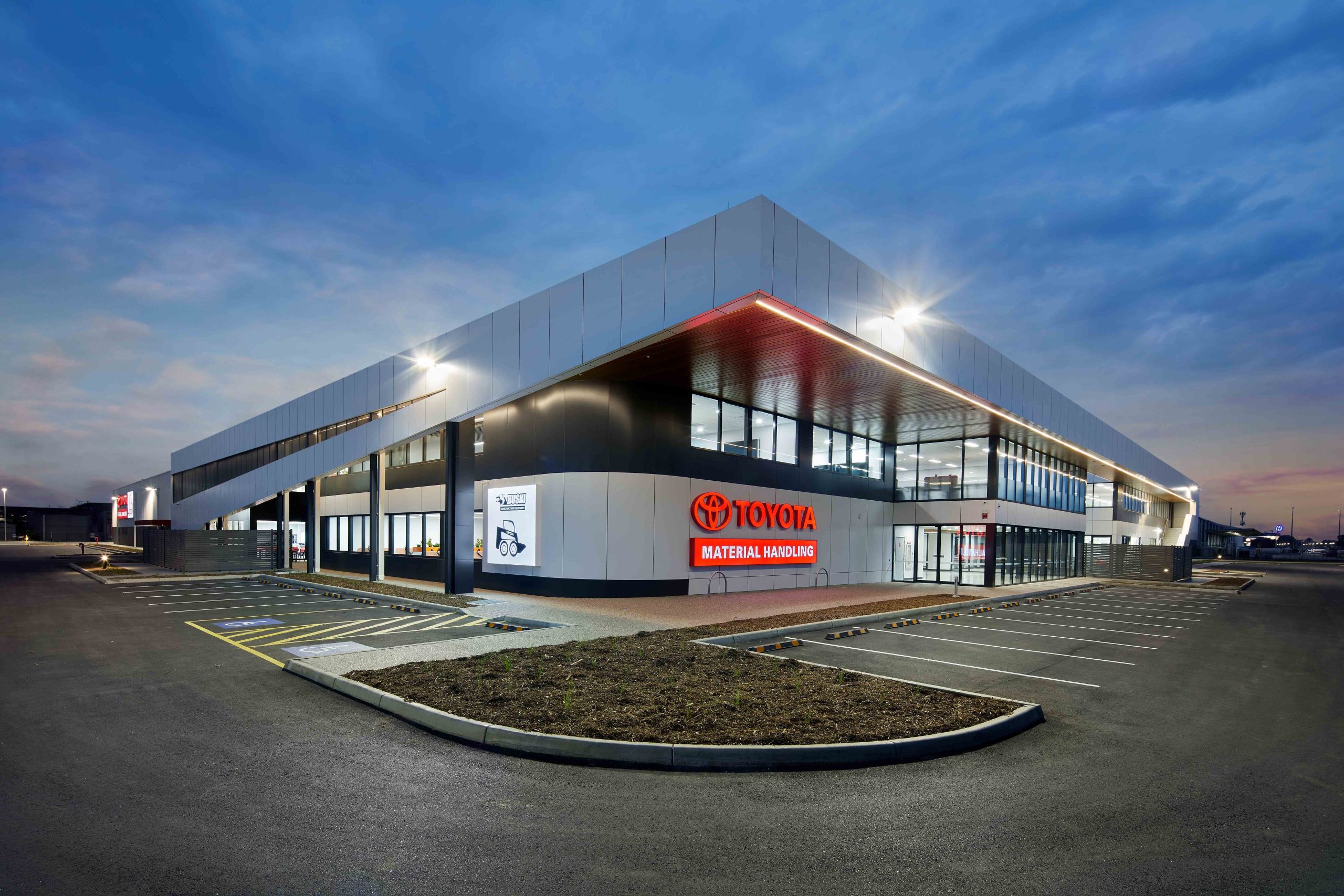 A photograph capturing an office and warehouse in Melbourne, showcasing real estate.
