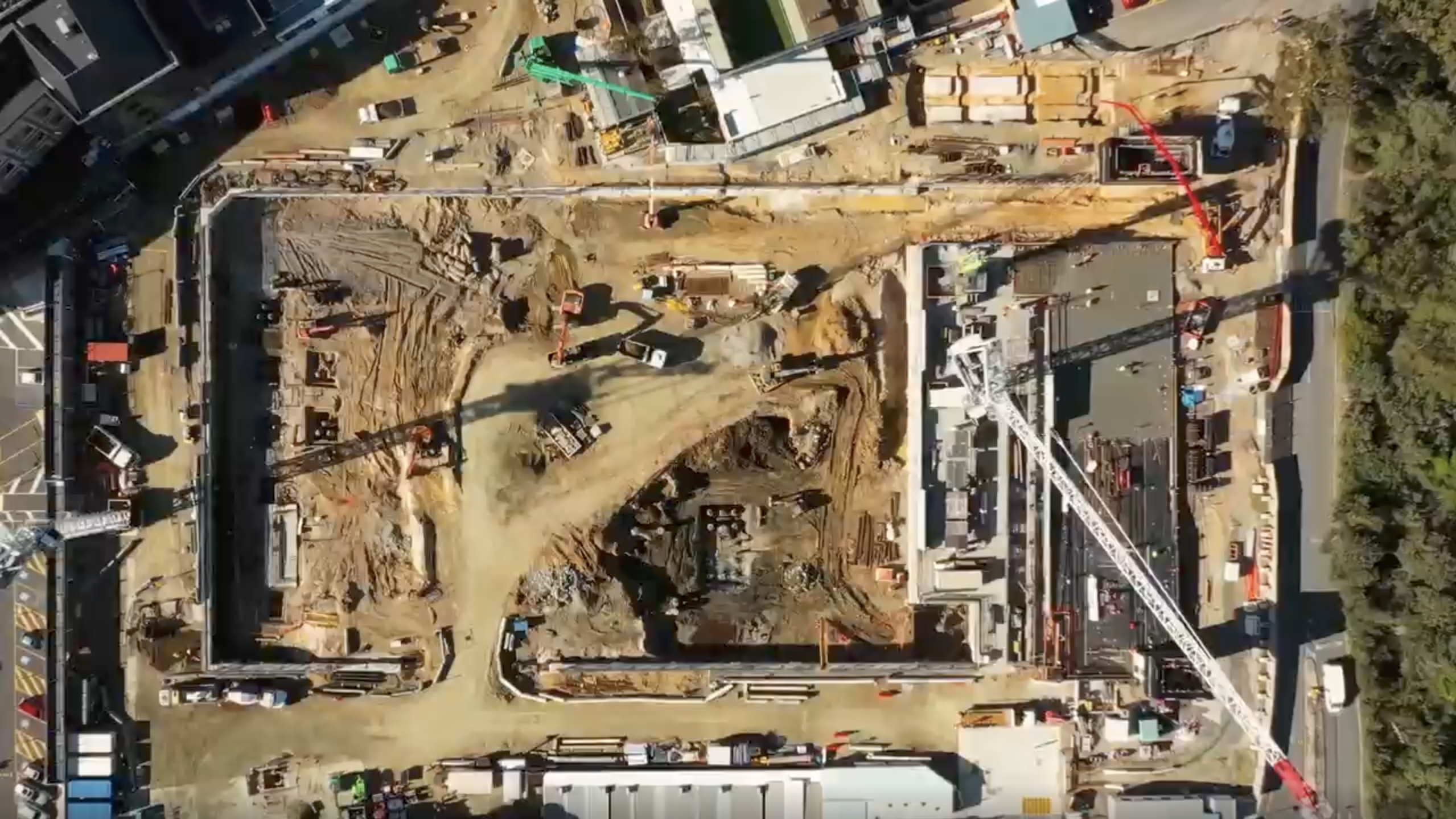 Construction progress photography at Frankston Hospital