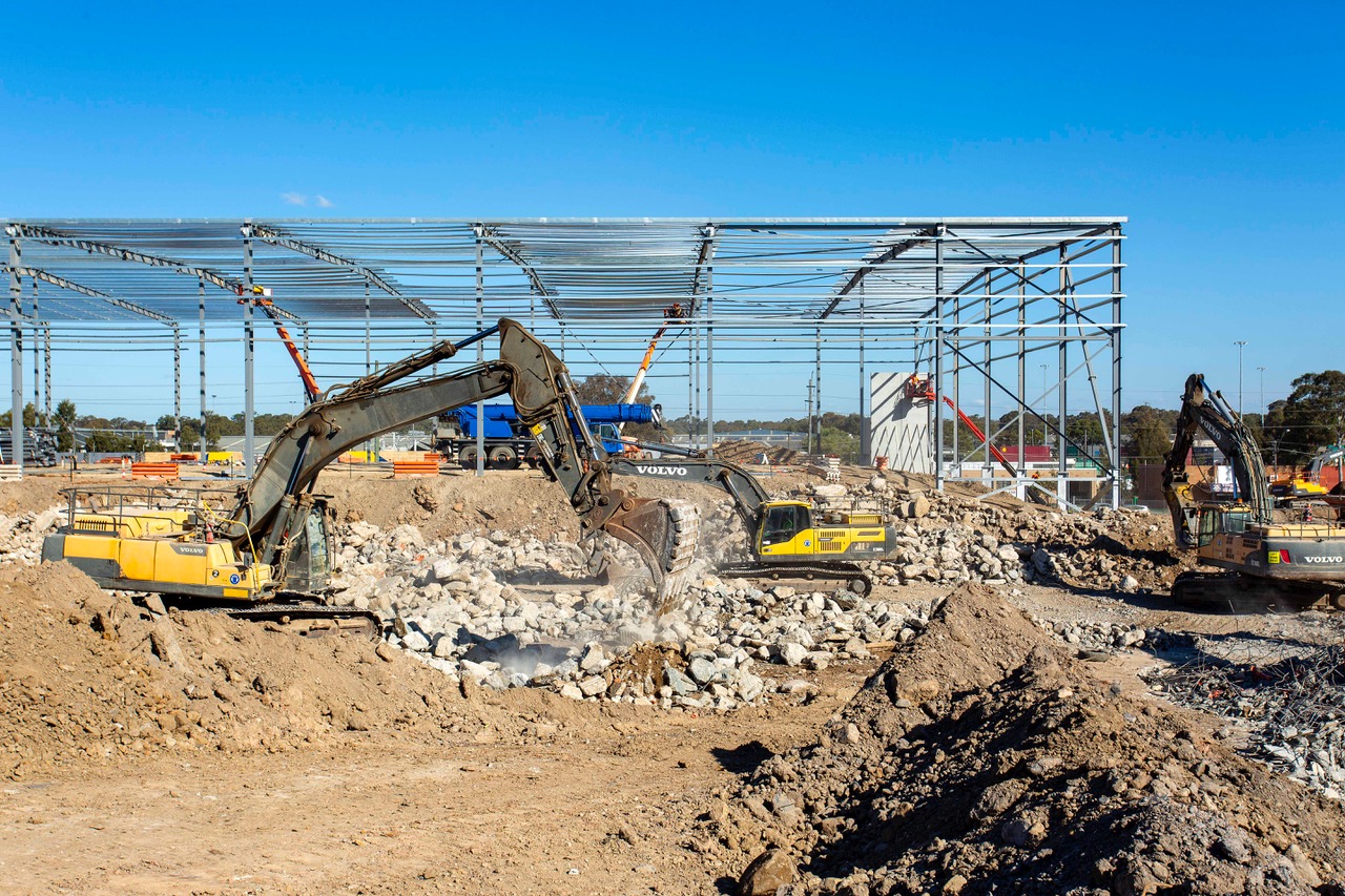 construction drone video at Vaughan Villawood NSW